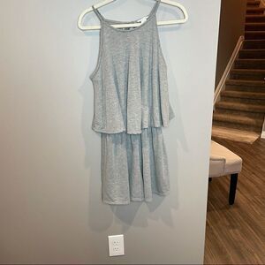 Moon Kiss M Gray Soft Cotton Romper